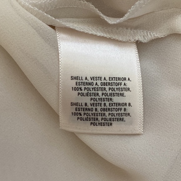 Anthropologie HD in Paris Sleeveless Ivory Blouse.  Double Layered. Like New! - Picture 8 of 11